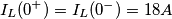I_{L}(0^{+})=I_{L}(0^{-})=18A I_{L}(0^{+})=I_{L}(0^{-})=18A