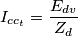 {I_{c{c_t}}} = \frac{{{E_{dv}}}}{{{Z_d}}}