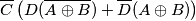 \overline{C}\left(D(\overline{A\oplus B})+\overline{D}(A\oplus B) \right)