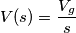V(s) = \frac{V_{g}}{s}
