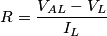 R=\frac{V_{AL}-V_L}{I_L}