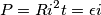 P = Ri^2t = \epsilon i