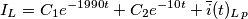 I_L=C_1e^{-1990t}+C_2e^{-10t}+\overline{i}(t)_L_p