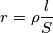 r=\rho \frac{l}{S} r=\rho \frac{l}{S}