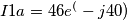 I1a=46e^(-j40)