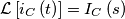 \mathcal{L}\left[i_{C}\left(t\right)\right]=I_{C}\left(s\right)