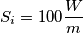 S_i=100\frac{W}{m}