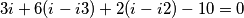 3i + 6(i - i3) + 2(i - i2) - 10 = 0 3i + 6(i - i3) + 2(i - i2) - 10 = 0
