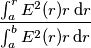 \frac{\int_a^r E^2(r) r\,\text{d} r}{\int_a^b E^2(r)r\,\text{d} r}