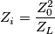 Z_i=\frac{Z_0^2}{Z_L}