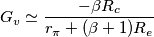 G_v \simeq \frac{-\beta R_c}{r_\pi + (\beta + 1)R_e}