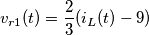 {{v}_{r1}}(t)=\frac{2}{3}({{i}_{L}}(t)-9)