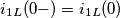 i_{1L}(0-)=i_{1L}(0)