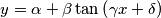 y=\alpha+ \beta \tan\left( \gamma x+\delta\right) y=\alpha+ \beta \tan\left( \gamma x+\delta\right)
