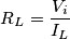 R_{L}=\frac{V_{i}}{I_{L}}