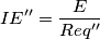 IE''=\frac{E}{Req''}