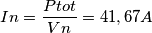 In= \frac{Ptot}{Vn}= 41,67 A
