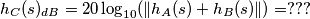 h_C(s)_{dB} = 20 \log_{10}(\| h_A(s) + h_B(s) \|) = ???