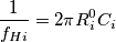 \frac{1}{f_{Hi}}=2 \pi R^0_iC_i \frac{1}{f_{Hi}}=2 \pi R^0_iC_i