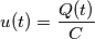 u(t)=\frac{Q(t)}{C}