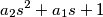 a_2s^2+a_1s+1 a_2s^2+a_1s+1