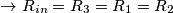 \rightarrow R_{in}=R_3=R_1=R_2
