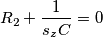 R_2+\frac{1}{s_zC}=0