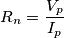 R_n = \frac{V_p}{I_p} R_n = \frac{V_p}{I_p}