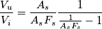 \frac{V_u}{V_i}=\frac{A_s}{A_sF_s} \frac{1}{\frac{1}{A_sF_s}-1}