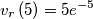 v_{r}\left ( 5 \right )=5e^{-5}