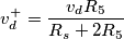 v_d ^{+} = \frac{v_d R_5}{R_s+2R_5} v_d ^{+} = \frac{v_d R_5}{R_s+2R_5}