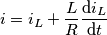 i=i_{L}+\frac{L}{R}\frac{\text{d}i_{L}}{\text{d}t}