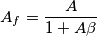 A_{f} =  \frac{A }{1+A\beta}