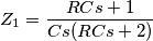 Z_1=\frac{RCs+1}{Cs(RCs+2)}