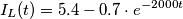 I_L(t)= 5.4-0.7\cdot e^{-2000t} I_L(t)= 5.4-0.7\cdot e^{-2000t}