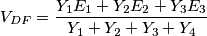 V_{DF} = \frac{Y_1E_1+Y_2E_2+Y_3E_3}{Y_1+Y_2+Y_3+Y_4}