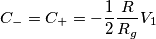 C_- = C_+ = -\frac12\frac{R}{R_g}V_1