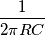 \frac{1}{2\pi RC}