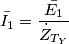 \bar{I_{1}}=\frac{\bar{E_{1}}}{\dot{Z}_{T_{Y}}}