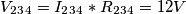 V_2_3_4=I_2_3_4 * R_2_3_4= 12 V