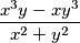 \frac{x^{3}y-xy^{3}}{x^{2}+y^{2}}
