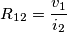 R_{12} = \frac{v_1}{i_2}