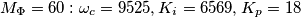 M_{\Phi}=60: \omega_c=9525, K_i=6569, K_p=18 M_{\Phi}=60: \omega_c=9525, K_i=6569, K_p=18