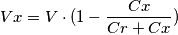 Vx=V \cdot (1- \frac{Cx}{Cr+Cx})