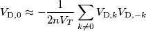 V_{\text{D},0}\approx -\frac{1}{2nV_T}\sum_{k\neq 0} V_{\text{D},k}V_{\text{D},-k}