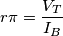 r\pi = \frac{V_T}{I_B}