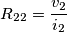 \[R_{22}=\frac{v_{2}}{i_{2}}\]