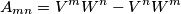 A_{mn}=V^mW^n-V^nW^m