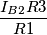 \frac{I_{B2}R3}{R1}
