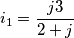 i_1=\frac{j3}{2+j}